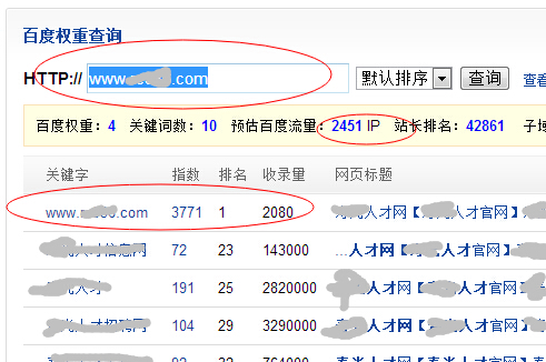 百度權重查詢